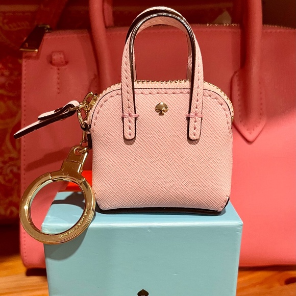 Kate Spade New York Maise Pink Mini Purse Bag Charm/ Key Chain /Coin Purse & Box - Picture 1 of 12